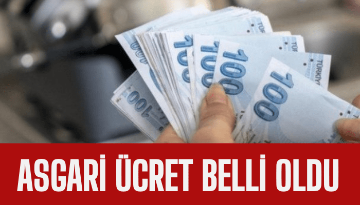 Asgari ücret belli oldu!