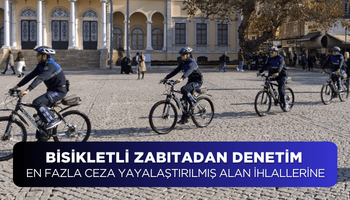 Bisikletli zabıtadan çevreci denetim