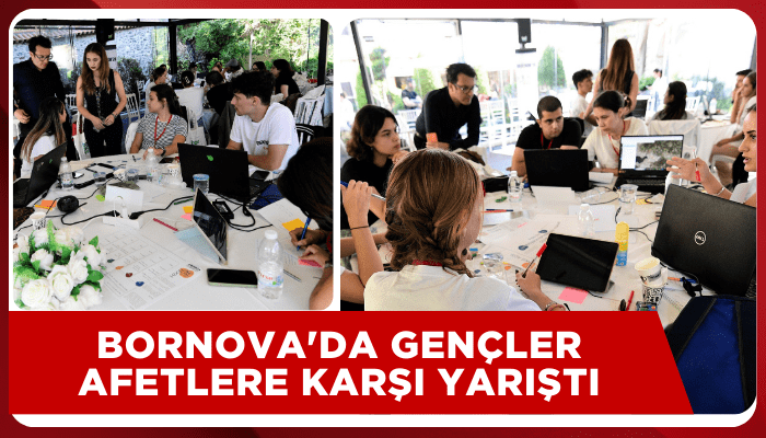 Bornova'da gençler afetlere karşı yarıştı