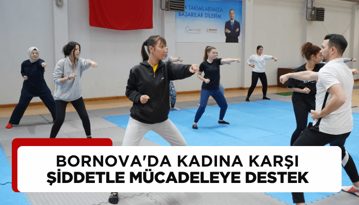 Bornova'da kadına karşı şiddetle mücadeleye destek