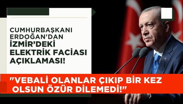 Cumhurbaşkanı Erdoğan'dan elektrik faciası açıklaması! 