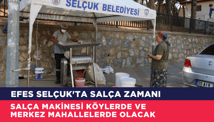 Efes Selçuk'ta kadınlara salça makinesi desteği