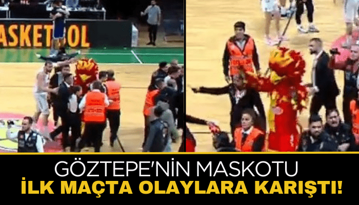 Göztepe'nin maskotu ilk maçta karakolluk oldu