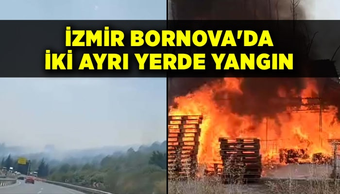 İzmir Bornova'da iki ayrı yerde yangın