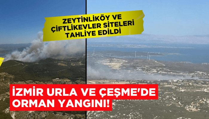 İzmir Urla ve Çeşme'de orman yangını!