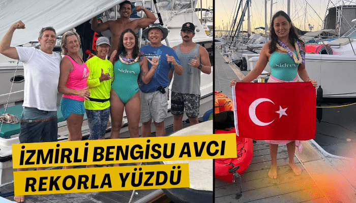 İzmirli ultra maraton yüzücüsü Bengisu Avcı rekorla yüzdü