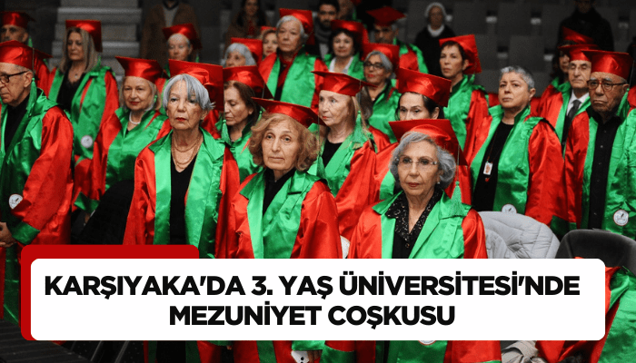 Karşıyaka'da 3. Yaş Üniversitesi'nde mezuniyet coşkusu