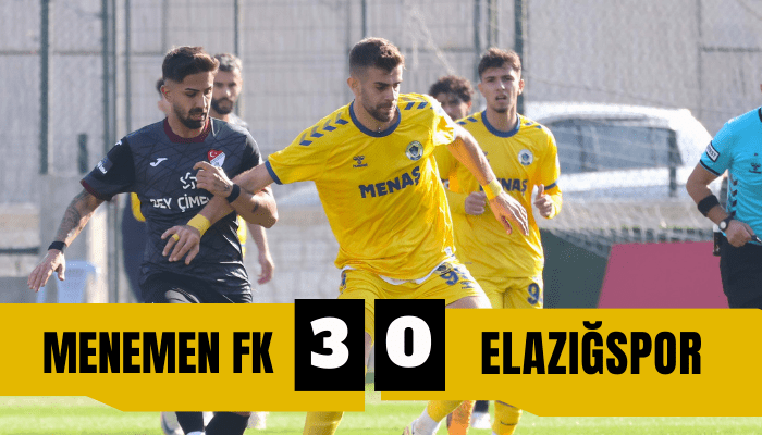 Menemen FK: 3 - Elazığspor: 0