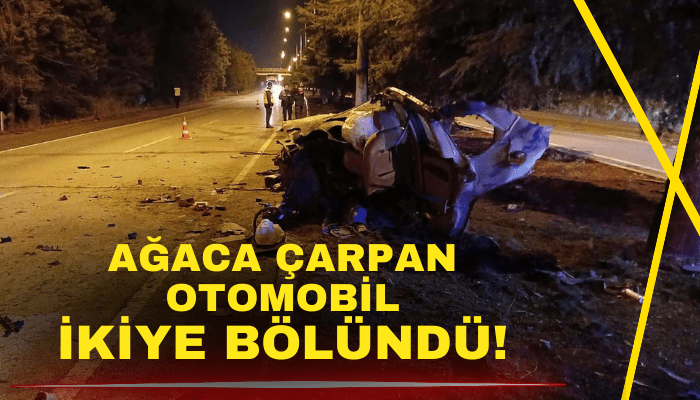 Otomobil ikiye bölündü, sürücü hayatını kaybetti