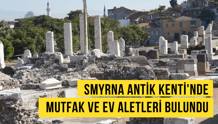 Smyrna Antik Kenti'nde Roma Dönemi'ne ait mutfak ve ev aletleri bulundu