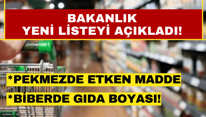 Tarım Bakanlığı'ndan yeni liste! Pekmezde etken madde, biberde gıda boyası!